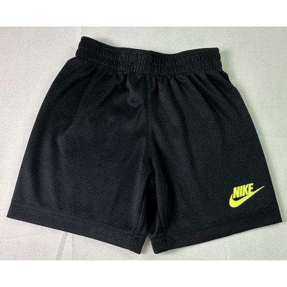 Nike Other - Nike Kids Black Shorts Athletic Neon Yellow Logo Basketball Soccer‎ Size S 3-4Y